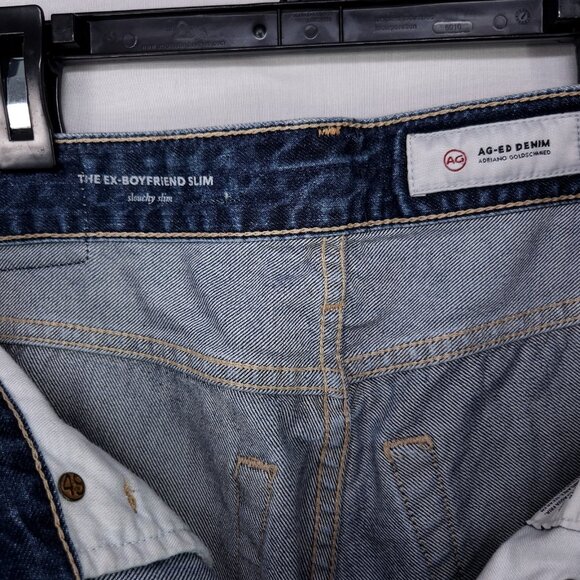 AG Adriano Goldschmied Jeans Women 25 Ex Boyfriend Slouchy Slim Distressed Denim - Picture 6 of 13